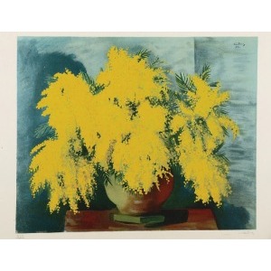 Mojżesz KISLING (1891-1953), Mimozy w wazonie, 1952