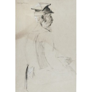 Artysta nieokreślony (XIX/XX w.), Żołnierz z papierosem, 1914