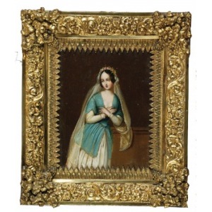 Malarz nieokreślony, angielski? (XIX w.), Portret kobiety - miniatura