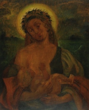 Janina BOBIŃSKA-PASZKOWSKA (1894-1973), Matka Boża Karmiąca, ok. 1930