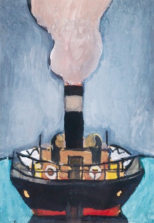 Marek WŁODARSKI - Henryk STRENG (1903-1960), Odjeżdżający okręt, 1948