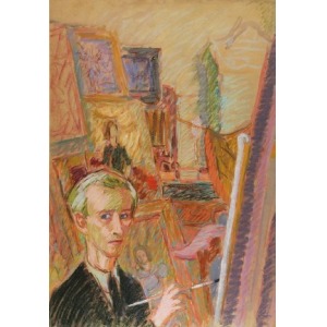 Wacław TARANCZEWSKI (1903-1987), Autoportret w pracowni, 1943