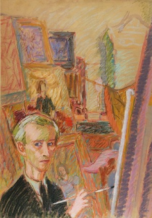 Wacław TARANCZEWSKI (1903-1987), Autoportret w pracowni, 1943