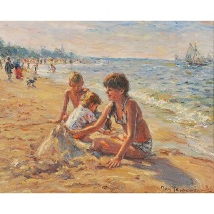 Jan PAWLOWSKI (b. 1949), On the beach, 1988