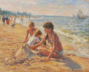 Jan PAWŁOWSKI (ur. 1949), Na plaży, 1988