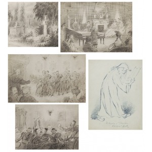 Jan Czesław MONIUSZKO (1853-1908), Zestaw 5 rysunków