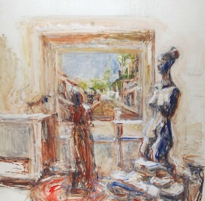 Isaac DOBRINSKY (1891-1973), W atelier malarza, po 1962