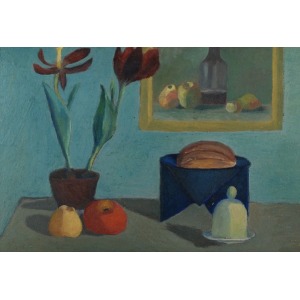 Leonard PĘKALSKI (1896-1944) - przypisywany, Martwa natura z tulipanami