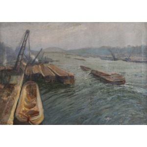 Józef CHLEBUS (1893-1945), Barki na Sekwanie