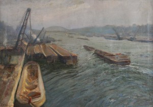 Józef CHLEBUS (1893-1945), Barki na Sekwanie