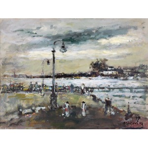 Magdalena SPASOWICZ (ur. 1927), Port z latarniami, 1997