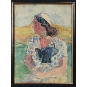 Leonard PĘKALSKI (1896 -1944), Portret  pani Wandy w pejzażu, ok. 1935