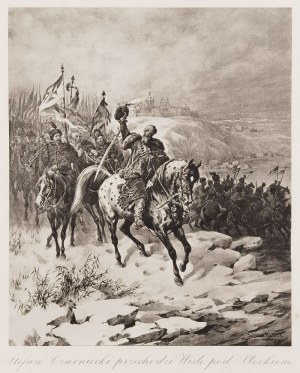 Juliusz KOSSAK (1824-1899) - według, Stefan Czarniecki przechodzi Wisłę pod Płockiem