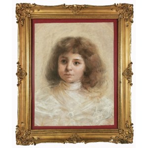 Maurycy TRĘBACZ? (1861-1941), Dziewczynka w białej bluzce