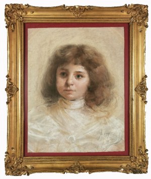 Maurycy TRĘBACZ? (1861-1941), Dziewczynka w białej bluzce