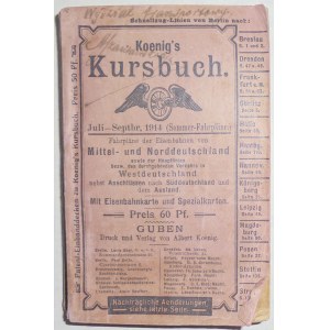 [Rozkłady kolei] Koenig's Kursbuch z 1914