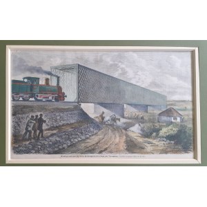 Terespol - Widok mostu kratowego na Bugu, ok.1880