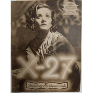 [Dietrich Marlena]: X-27 , 1931 [program kinowy]