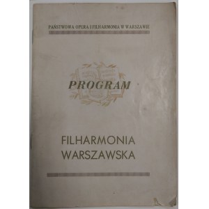 [Program] - Otwarcie Filharmonii Warszawska, 1951