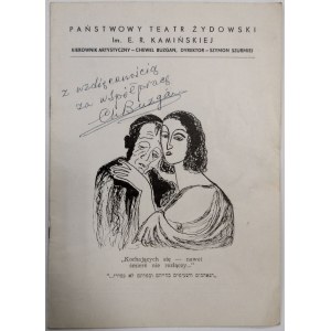 [Program] Pań. Teatr. Żyd. - z autografem C. Buzgana