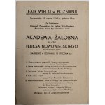 [Program] Teatr Wielki w Poznaniu - Feliks Nowowiejski, 1946