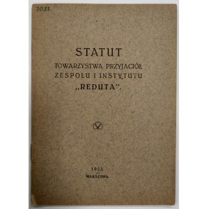 Statut Tow. Przyj. Zesp. i Inst. Reduta, 1923