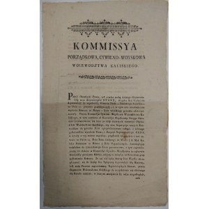 11 maja 1792, Kommissya cywilno-wojskowa kaliska [armia]