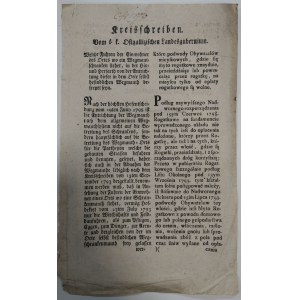 [Cyrkularz] dot. myta rogatkowego, Lwów, 1798r.