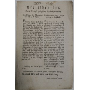 [Cyrkularz] podatek od nabożeństw żydowskich, 1792r.