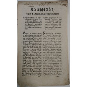 [Cyrkularz] postępowanie komornicze, 1800 r.