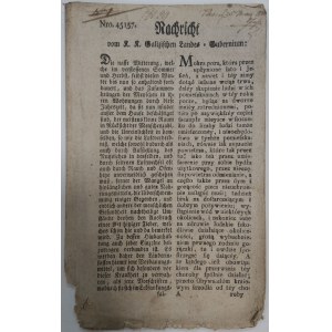 [Doniesienie] na temat ochrony zdrowia, Lwów, 1813