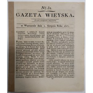 Gazeta Wieyska 1817, nr 31 - [Pszczelarstwo, masło]