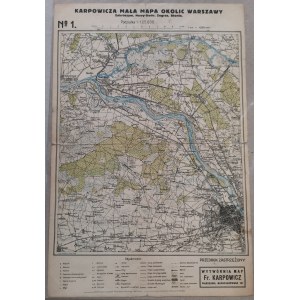 Karpowicza mała mapa okolic Warszawy, ark. 1, po 1929r.