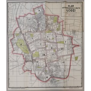 [Łódź] Plan m. Łodzi, Maks. Serwiński, z/po 1936 r.