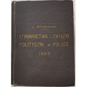 Bełcikowska A. Stronnictwa i związki polityczne w Polsce, 1925