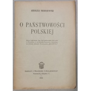 Niemojewski A. - O państwowości polskiej, 1920
