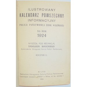 Kalendarz Policji Państw. Ziemi Wileńskiej, 1924.
