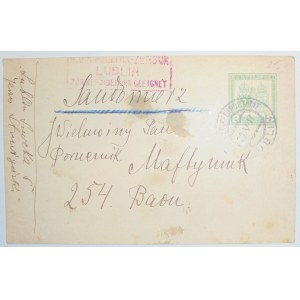 Poczta polowa C.K., do por. Maftyniuka, 1917r.