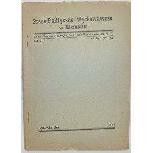 Praca polityczno- wychowawcza w wojsku. R.1946 nr 7/8
