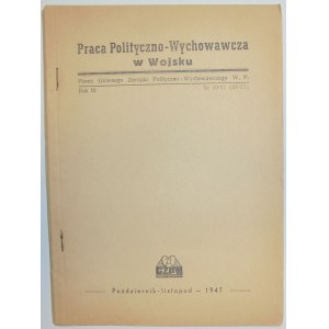 Praca polityczno- wychowawcza w wojsku. R.1947 nr 10/11