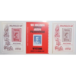 [Filatelistyka polonijna] Anglia, 1967 i 1969, 3 poz.