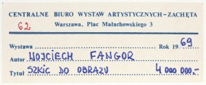 Fangor Wojciech, SZKIC DO OBRAZU, 1969