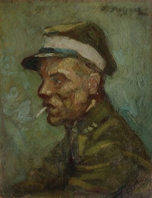 Salomon Meisner[Maisner, Mejzner], Portret młodego żołnierza z papierosem