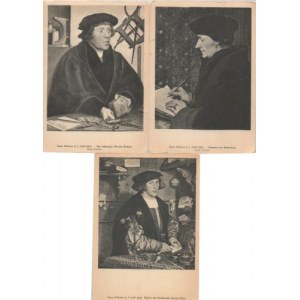 Pocztówki Hans Holbein portret Erazm, Gisze, Kratzer