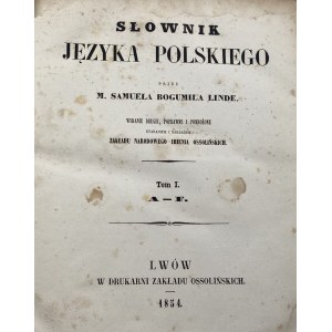 Linde Samuel Bogumił - Słownik języka polskiego Tom I-VI [komplet] [skórzane oprawy] [Wydanie drugie, poprawne i pomnożone]