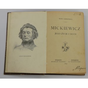 Konopnicka Maria - Mickiewicz jego życie i duch [1899]