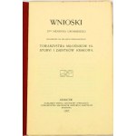 Uromski Henryk, Wnioski dra Henryka Uromskiego zgłoszone na walnym zgromadzeniu Towarzystwa Miłośników Historii i Zabytków Krakowa. Z Krakowa I