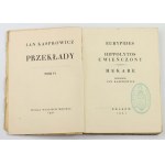 [cykl Przekłady - Jan Kasprowicz] Eurypides, Hippolytos uwieńczony; Hekabe