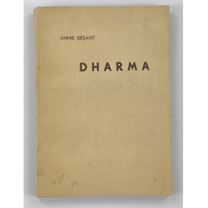 Besant Annie Wood, Dharma: trzy wykłady [1937]