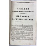 [Vilnius 1841] Bobrowski Florian, Lexicon Latino - Polonicum. Latin - printed dictionary. Joseph Zawadzki - Impressive binding! [Half leather]